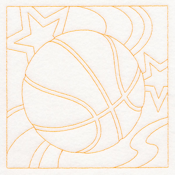 Sports Quilting - Basketball (Double Run)