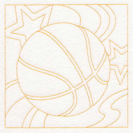Sports Quilting - Basketball (Double Run)