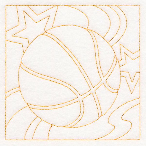 Sports Quilting - Basketball (Double Run)