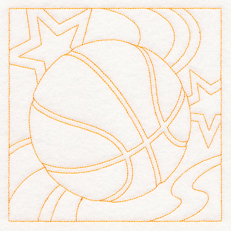 Sports Quilting - Basketball (Double Run)