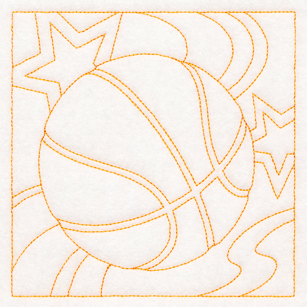 Sports Quilting - Basketball (Double Run)