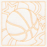 Sports Quilting - Basketball (Double Run)