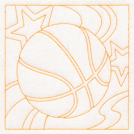 Sports Quilting - Basketball (Double Run)