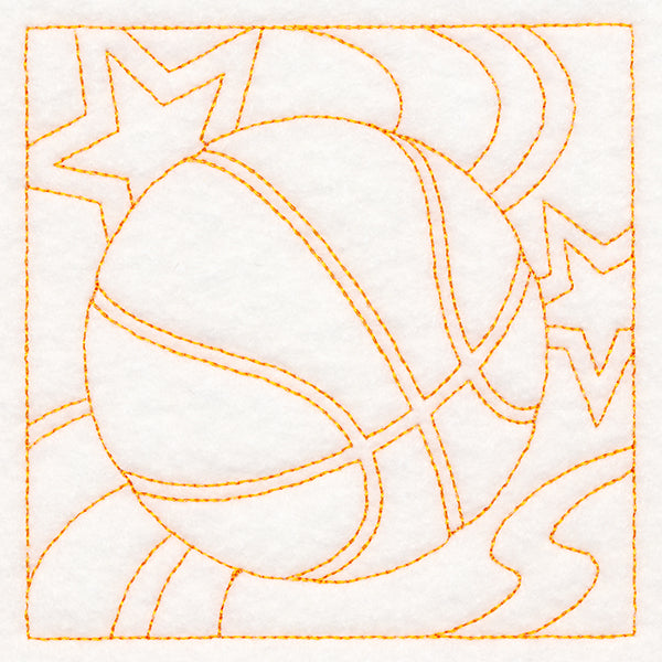 Sports Quilting - Basketball (Double Run)