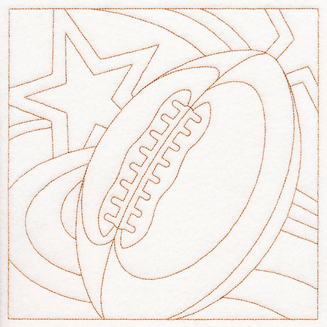 Sports Quilting - Football (Double Run)