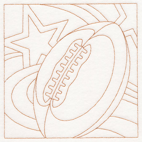 Sports Quilting - Football (Double Run)