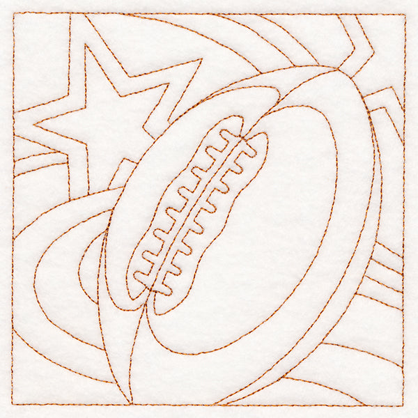 Sports Quilting - Football (Double Run)