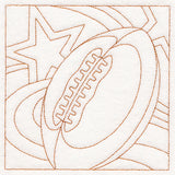 Sports Quilting - Football (Double Run)