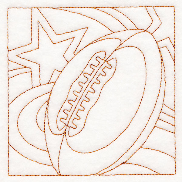 Sports Quilting - Football (Double Run)