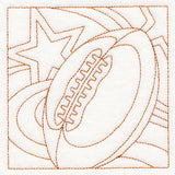 Sports Quilting - Football (Double Run)