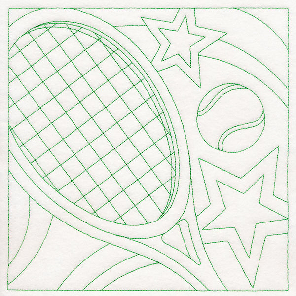 Sports Quilting - Tennis (Double Run)