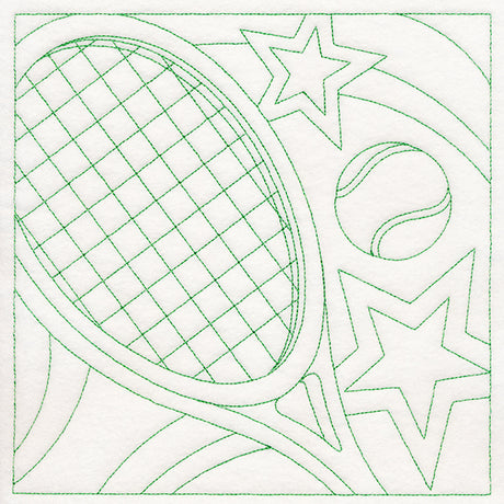 Sports Quilting - Tennis (Double Run)