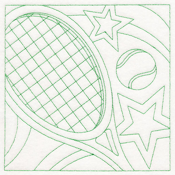 Sports Quilting - Tennis (Double Run)
