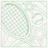 Sports Quilting - Tennis (Double Run)