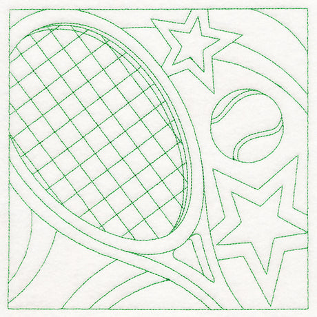 Sports Quilting - Tennis (Double Run)