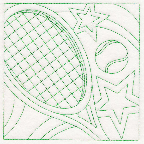 Sports Quilting - Tennis (Double Run)