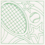 Sports Quilting - Tennis (Double Run)