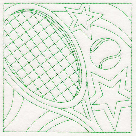 Sports Quilting - Tennis (Double Run)