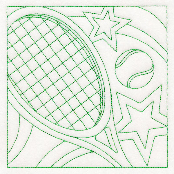 Sports Quilting - Tennis (Double Run)