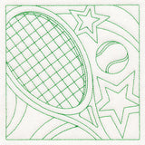 Sports Quilting - Tennis (Double Run)