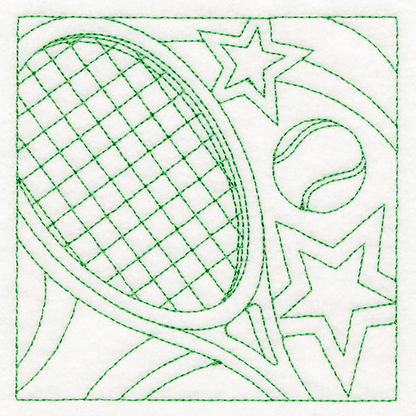 Sports Quilting - Tennis (Double Run)