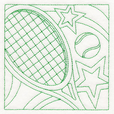 Sports Quilting - Tennis (Double Run)