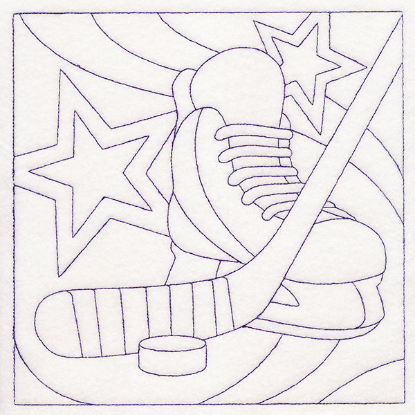 Sports Quilting - Hockey (Double Run)
