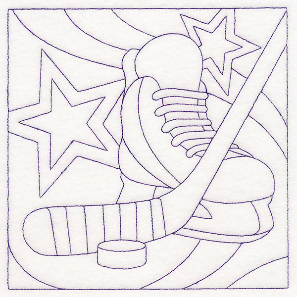 Sports Quilting - Hockey (Double Run)