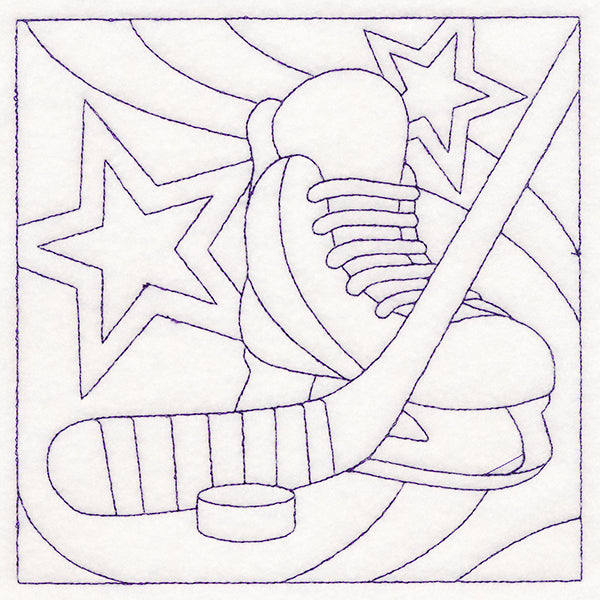 Sports Quilting - Hockey (Double Run)