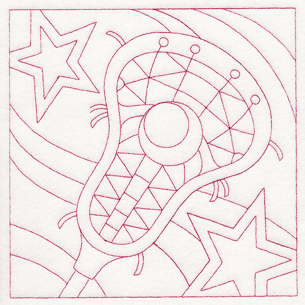 Sports Quilting - Lacrosse (Double Run)