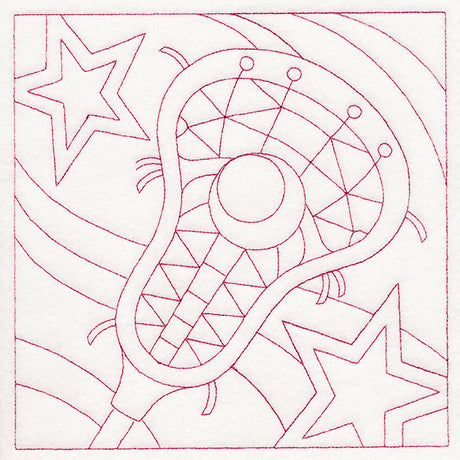 Sports Quilting - Lacrosse (Double Run)