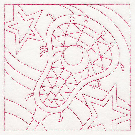 Sports Quilting - Lacrosse (Double Run)