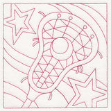 Sports Quilting - Lacrosse (Double Run)