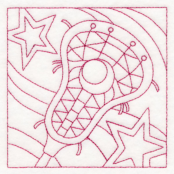 Sports Quilting - Lacrosse (Double Run)