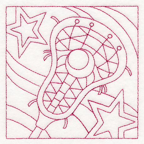 Sports Quilting - Lacrosse (Double Run)