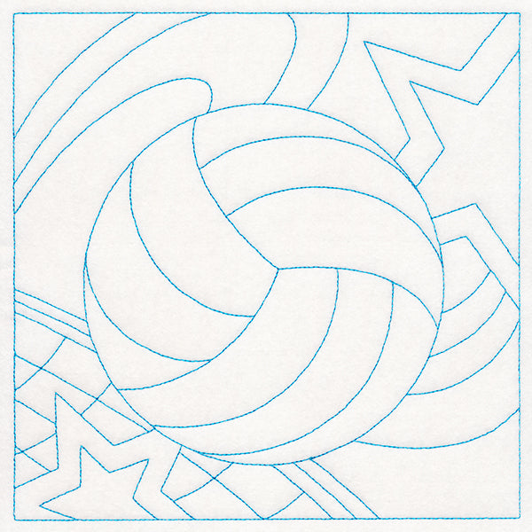 Sports Quilting - Volleyball (Double Run)