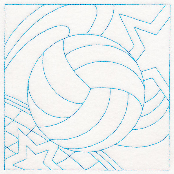 Sports Quilting - Volleyball (Double Run)