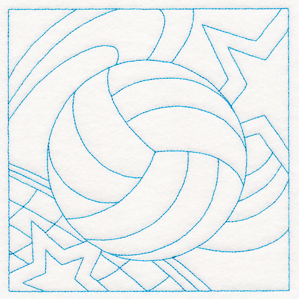 Sports Quilting - Volleyball (Double Run)