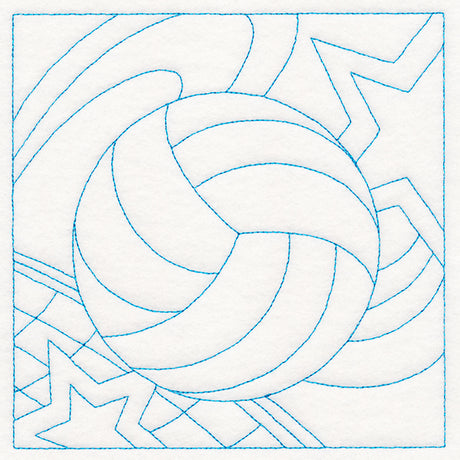 Sports Quilting - Volleyball (Double Run)