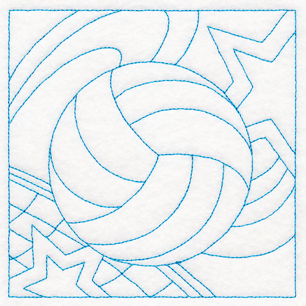 Sports Quilting - Volleyball (Double Run)