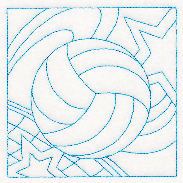 Sports Quilting - Volleyball (Double Run)