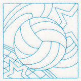 Sports Quilting - Volleyball (Double Run)