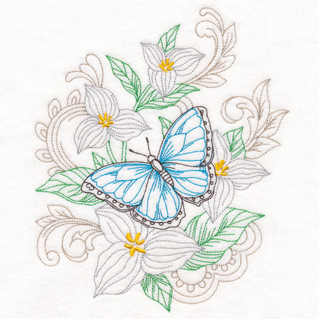 Butterfly & Trillium (Vintage)