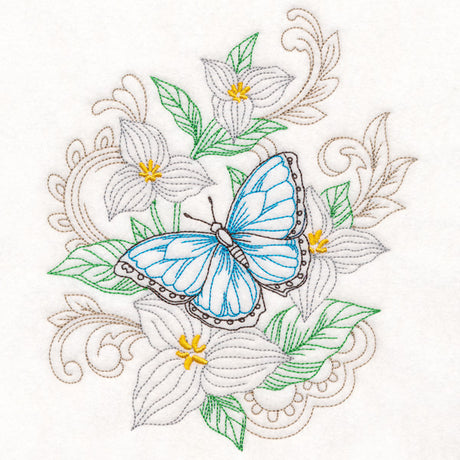 Butterfly & Trillium (Vintage)