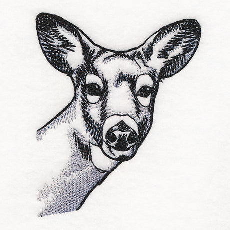 Peeking Deer Etching