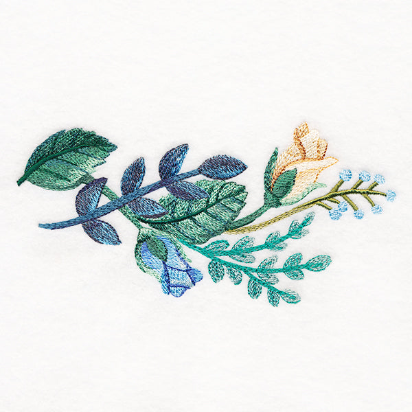 Forest Blooms Border in Watercolor