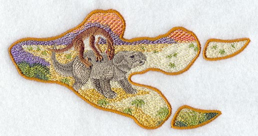 Dinosaur Track Scene