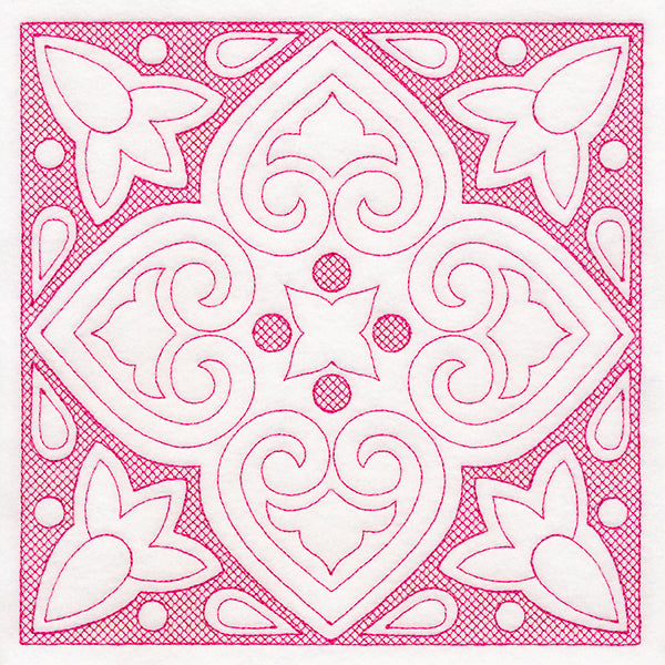 Moroccan Magic - Textured Heart (Trapunto)