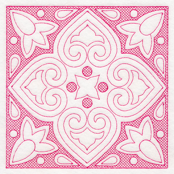 Moroccan Magic - Textured Heart (Trapunto)