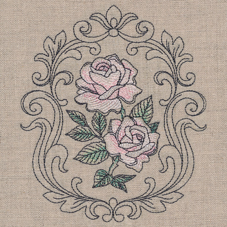 Baroque Blooms Cameo - Tea Rose